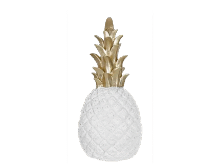Pineapple head glass gold